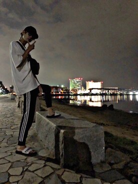「MOUSSY（マウジー）のアイテム（帽子）」を使った、かけるさん（メンズ・173cm）の夏コーディネート