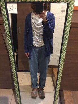 「mercibeaucoup,（メルシーボークー）のアイテム（カーディガン/ボレロ）」を使った、めんさん（レディース・149cm）の春コーディネート
