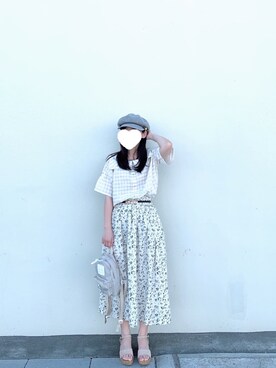 「31 Sons de mode（トランテアン　ソン　ドゥ　モード）のアイテム（帽子）」を使った、🌸 Ginny  🌸さん（レディース・150cm）の夏コーディネート