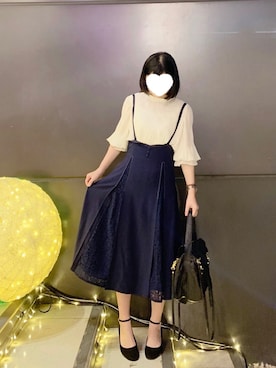「tocco closet（トッコ　クローゼット）のアイテム（ジャンパースカート）」を使った、🌸 Ginny  🌸さん（レディース・150cm）の冬コーディネート