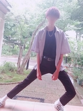 「韓流」｜よこよこさん（メンズ・183cm）の夏コーディネート