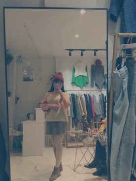 「アイテム（スカート）」を使った、a火星浪人さん（メンズ・160cm・20代）の冬コーディネート