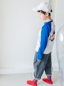 「Momo（Momo）のアイテム」を使った、嗒嗒-刘涵禹さん（キッズ・122cm）の秋コーディネート