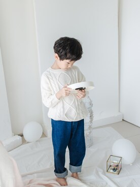 「Momo（Momo）のアイテム」を使った、嗒嗒-刘涵禹さん（キッズ・123cm）の秋コーディネート