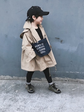 「Momo（Momo）のアイテム」を使った、嗒嗒-刘涵禹さん（キッズ・125cm）の冬コーディネート