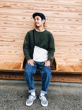 「WORLD WORKERS（ワールドワーカーズ）のアイテム」を使った、SHIZUYAさん（メンズ・173cm）の春コーディネート