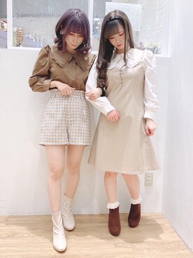 ワンピースを使った ツートンコーデ の人気ファッションコーディネート Wear