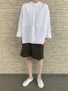 「Pheeta（フィータ）のアイテム（シャツ/ブラウス）」を使った、エリカさん（レディース・160cm）の春コーディネート
