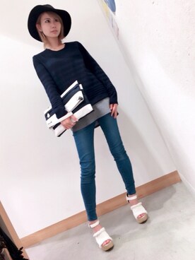 「CECIL McBEE（セシルマクビー）のアイテム（サンダル）」を使った、ららぽーと海老名 HIDEAWAYSさん（レディース・165cm）の夏コーディネート