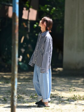 「YANTOR（ヤントル）のアイテム（パンツ）」を使った、東端さん（メンズ・165cm）の夏コーディネート