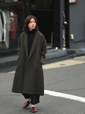 「YANTOR（ヤントル）のアイテム（ジャケット/アウター）」を使った、東端さん（メンズ・165cm）の冬コーディネート
