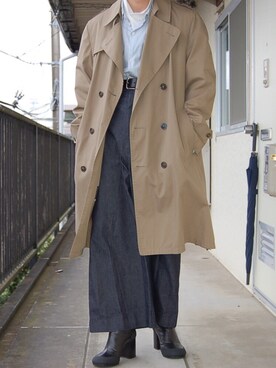 「UNIQLO（ユニクロ）のタートルネックT（長袖）（Tシャツ/カットソー）」を使った、HARUKIさん（メンズ・167cm）の春コーディネート