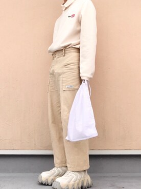 「ADER error（アーダーエラー）のアイテム（パンツ）」を使った、HARUKIさん（メンズ・167cm）の春コーディネート