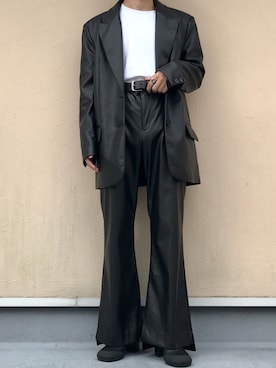 「RANDOM IDENTITIES（ランダムアイデンティティーズ）のアイテム（シューズ）」を使った、HARUKIさん（メンズ・167cm）の秋コーディネート