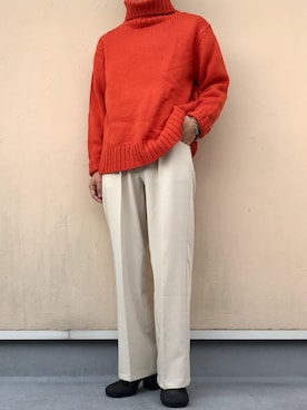 「RANDOM IDENTITIES（ランダムアイデンティティーズ）のアイテム（シューズ）」を使った、HARUKIさん（メンズ・167cm）の秋コーディネート