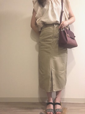 「antic rag（アンティックラグ）のアイテム」を使った、🐰さん（レディース・156cm）の春コーディネート