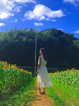 米田　優梨さん（レディース・157cm）の夏コーディネート