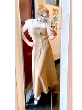 「Factor=（ファクターイコール）のアイテム（オールインワン・サロペット）」を使った、mossanさん（レディース・162cm）の夏コーディネート