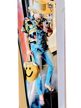 「アロハシャツ」｜mossanさん（レディース・162cm）の夏コーディネート