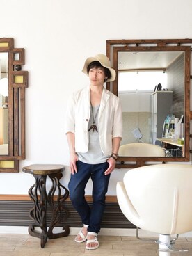 上水流(弟)さん(メンズ・171cm)の春コーディネート