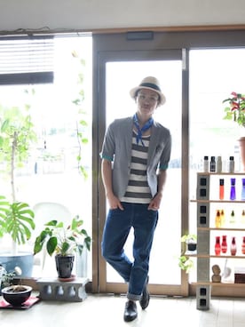 上水流（弟）さん（メンズ・171cm）の夏コーディネート