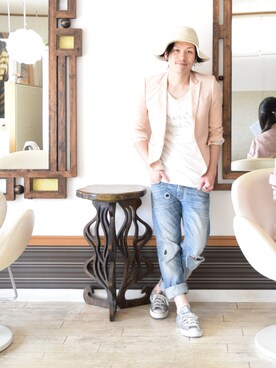 上水流（弟）さん（メンズ・171cm）の夏コーディネート