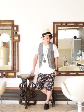 上水流（弟）さん（メンズ・171cm）の夏コーディネート