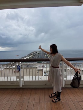 「PAGEBOY（ページボーイ）のアイテム（シャツワンピース）」を使った、momoenokirokuさん（レディース・161cm）の秋コーディネート