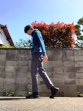 「URBAN RESEARCH DOORS（アーバンリサーチドアーズ）のアイテム（スラックス、グレー系）」を使った、$HUnnnさん（メンズ・178cm）の春コーディネート