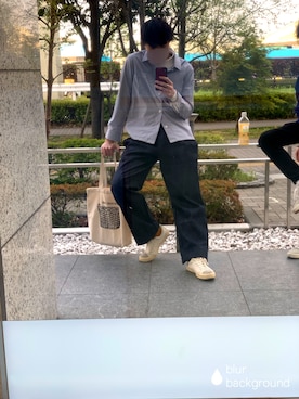 「ROOTOTE（ルートート）のアイテム」を使った、$HUnnnさん（メンズ・178cm）の春コーディネート