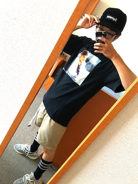「Michael Jackson（マイケルジャクソン）のアイテム」を使った、TATSUYAさん（メンズ・169cm）の夏コーディネート