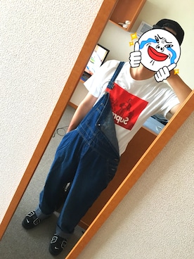 「原宿」｜「アイテム（オールインワン・サロペット）」を使った、TATSUYAさん（メンズ・169cm）の夏コーディネート