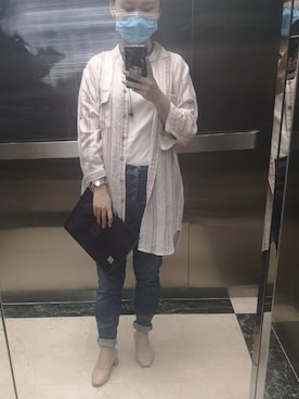 「J.CREW（ジェイクルー）のアイテム（パンツ）」を使った、Heixiaozhanさん（レディース・161cm）の春コーディネート