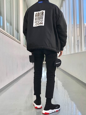 「ADER error（アーダーエラー）のアイテム（ダウンジャケット/コート）」を使った、ararikuさん（メンズ・174cm）の秋コーディネート