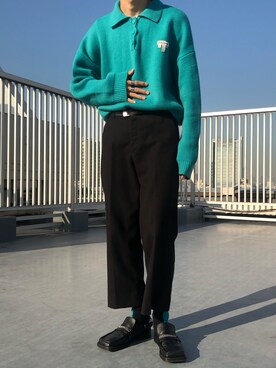 「MARTINE ROSE（マーティンローズ）のアイテム（スリッポン）」を使った、ararikuさん（メンズ・175cm）の秋コーディネート