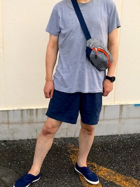 「ショッピング」｜「アイテム（スリッポン）」を使った、テリーさん（メンズ・178cm）の夏コーディネート