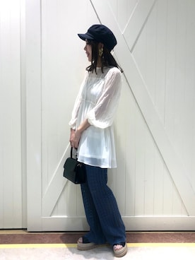 「へザー」｜「アイテム（ハンドバッグ）」を使った、Ayamiさん（レディース・158cm）の春コーディネート