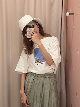 「へザー」｜「アイテム（帽子）」を使った、Ayamiさん（レディース・158cm）の春コーディネート