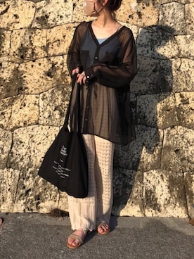 「へザー」｜「アイテム（キャミソール）」を使った、Ayamiさん（レディース・158cm）の春コーディネート