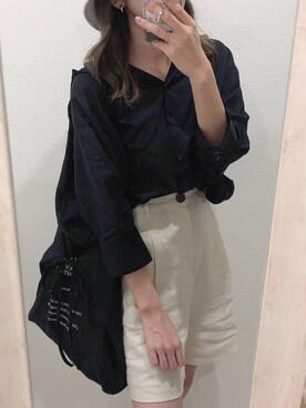 「へザー」｜「アイテム（帽子）」を使った、Ayamiさん（レディース・158cm）の夏コーディネート