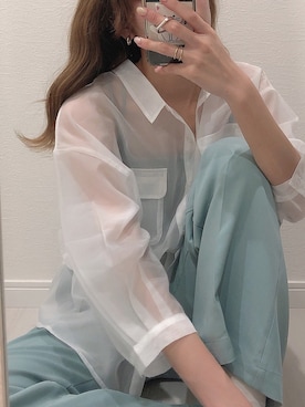 「へザー」｜「アイテム（キャミソール）」を使った、Ayamiさん（レディース・158cm）の夏コーディネート