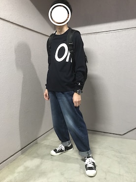 「平成最後のWEARISTAセンバツ」｜「アイテム（スウェット）」を使った、西鼠さん（メンズ・161cm）の春コーディネート