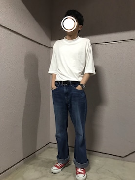 「大学生」｜西鼠さん（メンズ・161cm）の夏コーディネート