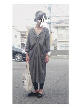 「KBF+」｜「アイテム（モカシン/デッキシューズ）」を使った、moeさん（レディース・161cm）の秋コーディネート
