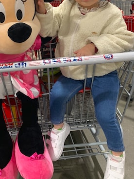 「petit main（プティマイン）のアイテム（ノーカラージャケット）」を使った、ずぴさん（レディース・155cm）の冬コーディネート