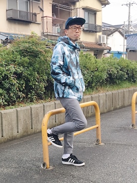 「And A（アンドエー）のアイテム（ナイロンジャケット）」を使った、ジョーゴ タケシさん（メンズ・168cm）の冬コーディネート