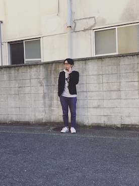 「And A（アンドエー）のアイテム（トップス）」を使った、ジョーゴ タケシさん（メンズ・168cm）の春コーディネート