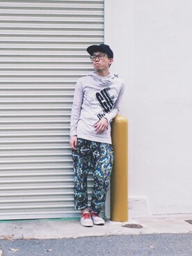 「And A（アンドエー）のアイテム（トップス）」を使った、ジョーゴ タケシさん（メンズ・168cm）の春コーディネート