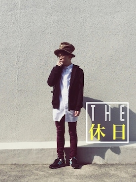 「And A（アンドエー）のアイテム（トップス）」を使った、ジョーゴ タケシさん（メンズ・168cm）の春コーディネート