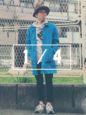 「And A（アンドエー）のアイテム（トップス）」を使った、ジョーゴ タケシさん（メンズ・168cm）の春コーディネート